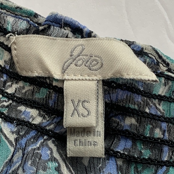 JOIE Parisian Paisley Blue Sheer Top Size X-Small - Picture 5 of 6